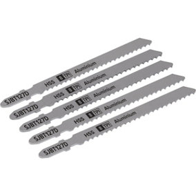 5 PACK - 100mm ALUMINIUM Jigsaw Blades - 8 TPI Milled & Wavy Teeth Precision Cut