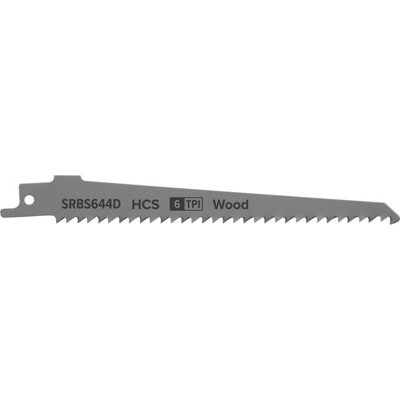 5 PACK 150mm HCS Reciprocating Saw Blade - 6 TPI - Milled Side Set Teeth