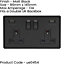 5 PACK 2 Gang Double 13A UK Plug Socket & 2.1A USB-A SCREWLESS MATT BLACK