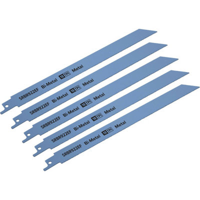 5 PACK 230mm Bi-Metal Reciprocating Saw Blade - 18 TPI - Milled Side Set Teeth - 3