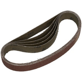 5 PACK - 30mm x 540mm Sanding Belts - 40 Grit Aluminium Oxide Cloth Backed Loop