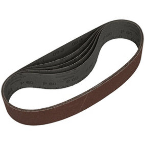 5 PACK - 50mm x 686mm Sanding Belts - 60 Grit Aluminium Oxide Cloth Backed Loop