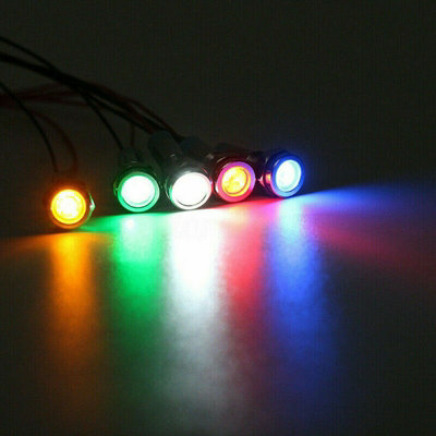5-Pack Interior LED Indicator Lights For Cars, Trucks & Boats – Waterproof, Durable, 12-24V, Multi-Color