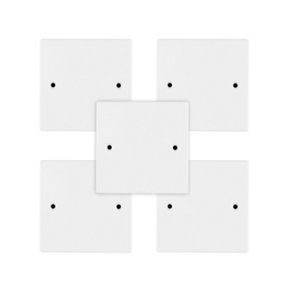 5 Pack Arlec White 20A Single 1 Gang Unswitched Connection Plate Unit Square Edge Profile 20Amp