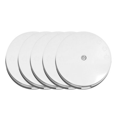 5 Pack Arlec White Junction Box 20A 80mm Deep 4 Way Terminal Box 20 Amp Round