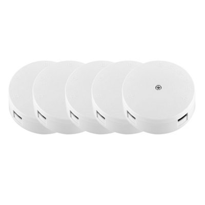 5 Pack Arlec White Junction Box 30A 90mm Deep 3 Way Terminal Box 30 Amp Round