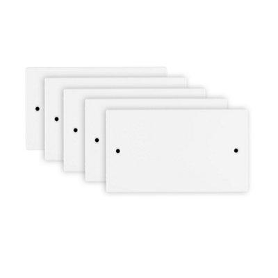 5 Pack Arlec White Screwed Double 2 Gang Blank Plate Blanking Plate Dual Outlet