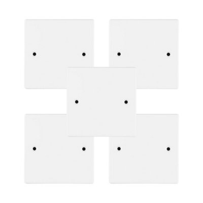 5 Pack Arlec White Screwed Single 1 Gang Blank Plate Blanking Plate