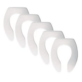 5 Pack Euroshowers Commercial Gap Open Front Toilet Seats