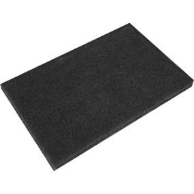 5 PACK Heavy Duty Black Stripping Pads - 12 x 18 x 1" - Removal of Wax & Dirt