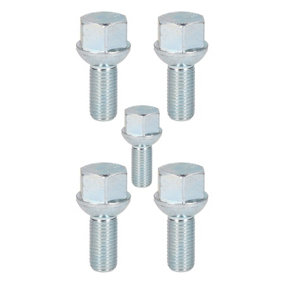 5 Pack M12 x 1.5 Trailer Wheel Spherical Bolt for Ifor Williams Indespension