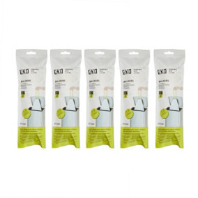 5 Pack of EKO Plastic Bin Liners Size B 7-9L, 25 Bags