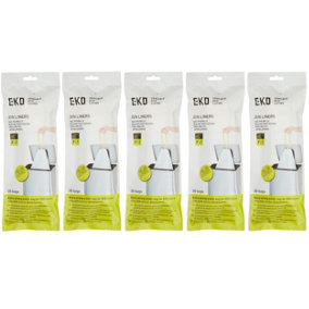 5 Pack of EKO Plastic Bin Liners Size F-1 18-28L, 20 Bags