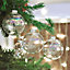 5 Pack Rainbow Glass Hanging Iridescent Ball Christmas Tree Drop Ornaments 10cm