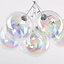 5 Pack Rainbow Glass Hanging Iridescent Ball Christmas Tree Drop Ornaments 6 cm