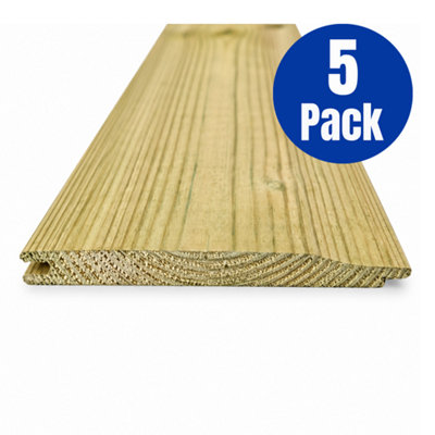 5 Pack Treated Pine Shiplap Cladding 120 x 12mm - 1.2m to 4.2m