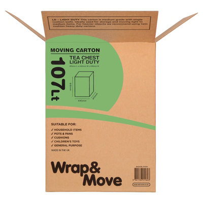 5 Pack X Large Moving Boxes 107lt (01162x5)