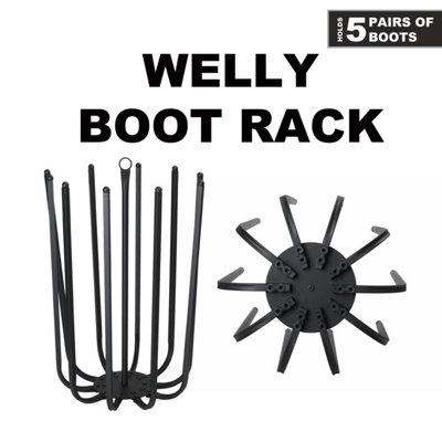 5 Pair Wellington Boot Shoe Rack Stand Storage Wellie Welly Holder Organizer