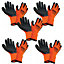 5 Pairs Scan Knitshell Thermal Gloves Orange Black XL Size 10 SCAGLOKSTH5X