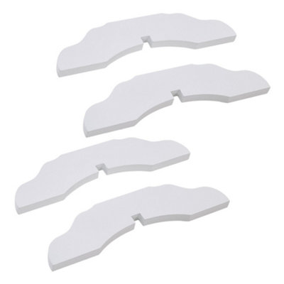 5-Panel White Wooden Folding Pet Playpen Freestanding Pet Gate with Fixed Brackets 80cm H - 4