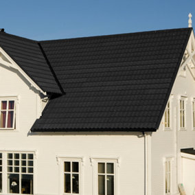 5 Pcs Black Bond Tile Stone Coated Metal Sheet Roofing Shingles L 1340mm x W 420mm