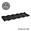 5 Pcs Black Rainbow Tile Stone Coated Metal Sheet Roofing Shingles L 1300mm x W 420mm