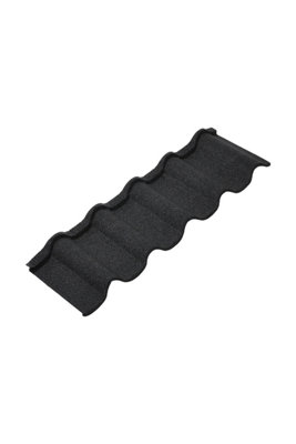 5 Pcs Stone Coated Metal Roofing Shingles, Bitumen Roof Tiles for Eaves, 2.3 m²  Coverage