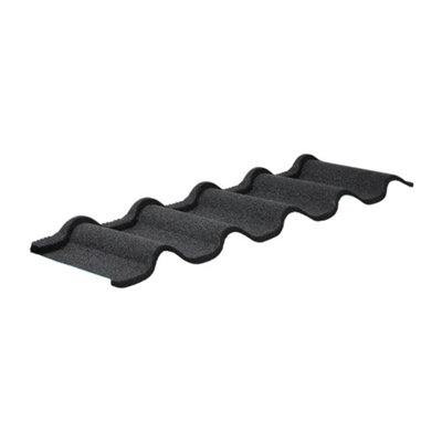 5 Pcs Stone Coated Metal Roofing Shingles, Bitumen Roof Tiles for Eaves, 2.3 m²  Coverage