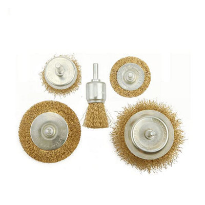 5 Pcs Wire Brush Set For De-Rusting, Cleaning & Angle Grinders