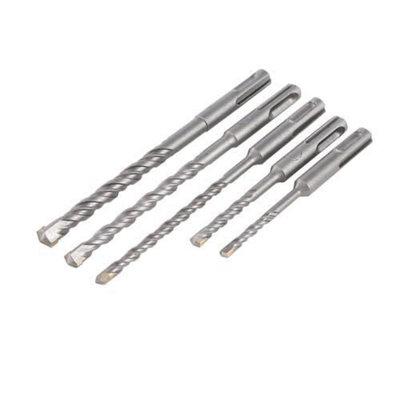 5 Piece 5mm 10mm SDS Plus Masonry Drill Bit Set Strong Cutting Head Tip ...