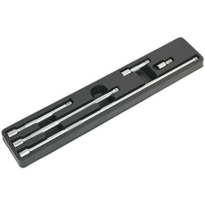 5 Piece Knurled Extension Bar Set - 3/8