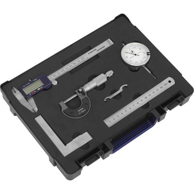 5 Piece Measuring Tool Set - Precision Measuring Instrument Kit - Storage Case