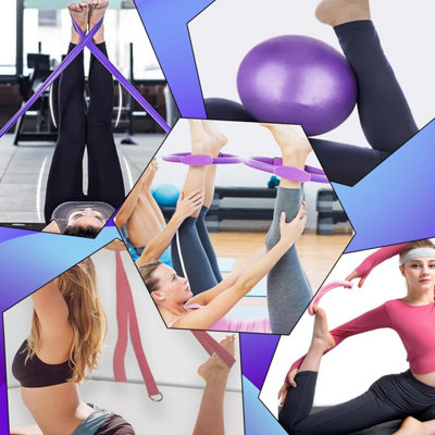 5-Piece Pilates Set: Yoga Ring, 25cm Ball, Latex Tension Belt