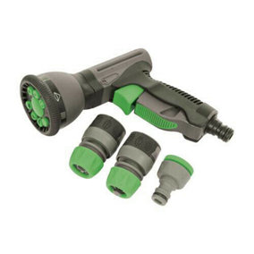 5 Piece Soft Grip Spray Gun Quick Connect Set Trigger Handle & Conenctors