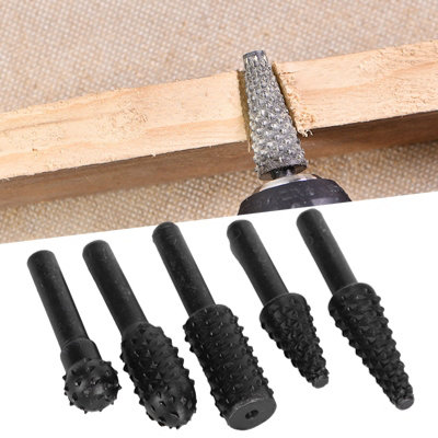 5-Piece Wood Carving File Set with Special Shaped Rotating Grinding ...