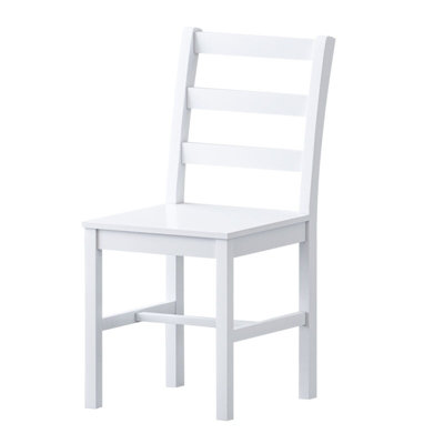 5 Piece Wooden Dining Set In White