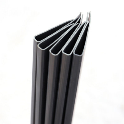 5 Pieces Grey PVC Garden Panel Slats Fence Fence - 4