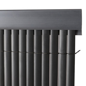 5 Pieces Grey PVC Garden Panel Slats Fence Privacy Screen  for Outdoor Landscaping and Fencing