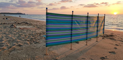 5 Pole - Windbreaker Outdoor Privacy Protection Screen Wooden Windbreak ...