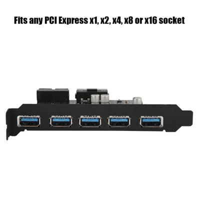 5-Port USB 3.0 PCI Express Expansion Card with 19-Pin Connector