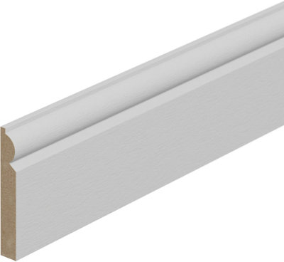 5" Primed Torus MDF Skirting Board (120mm x 2.2m) 4x lengths