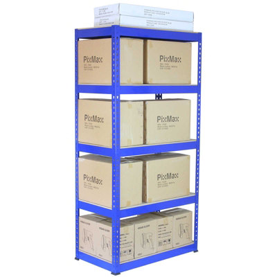 5 Q-Rax Garage Racking Shelving Storage Heavy Duty Shelves Industrial Solutions, 200kg Per Shelf, 90cm