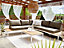 5 Seater Aluminium Garden Corner Sofa Set Grey POSITANO