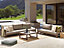 5 Seater Certified Acacia Wood Garden Sofa Set Dark TIMOR II