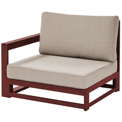 5 Seater Certified Acacia Wood Garden Sofa Set Mahogany Brown TIMOR II