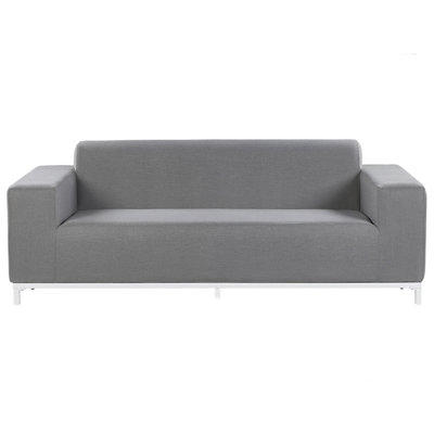 5 Seater Garden Sofa Set Grey with White ROVIGO