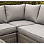 5 Seater Grey Weave Lounge Corner Set