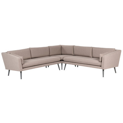 5 Seater Modular Garden Corner Sofa Beige LORETELLO