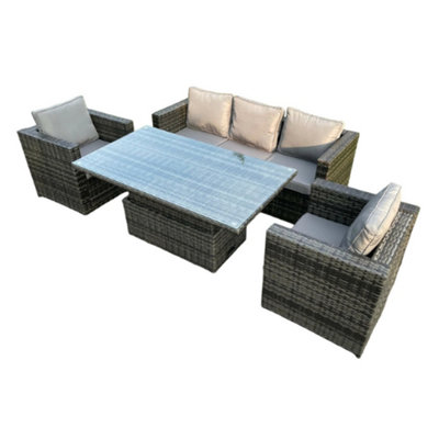 Maevea rattan effect 4 deals seater coffee set