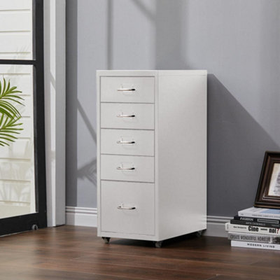 Modern white deals file cabinet